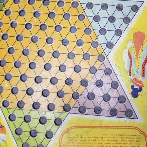 Vintage 1938 checkers board wooden great decorative design piece board only - Picture 3 of 11